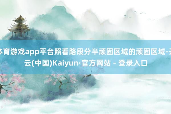 体育游戏app平台照看路段分半顽固区域的顽固区域-开云(中国)Kaiyun·官方网站 - 登录入口