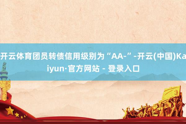 开云体育团员转债信用级别为“AA-”-开云(中国)Kaiyun·官方网站 - 登录入口