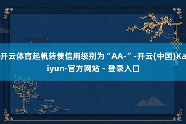 开云体育起帆转债信用级别为“AA-”-开云(中国)Kaiyun·官方网站 - 登录入口