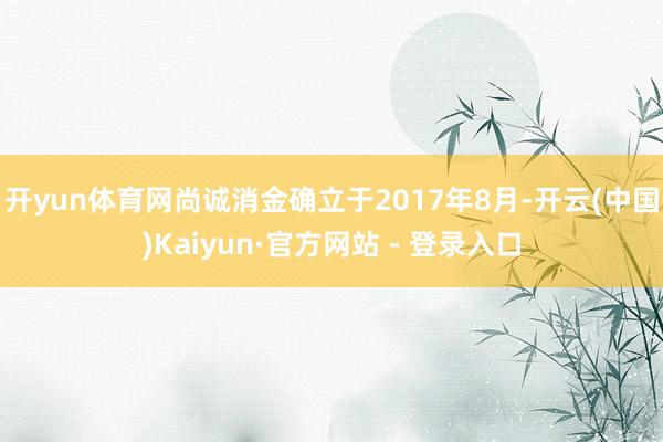 开yun体育网尚诚消金确立于2017年8月-开云(中国)Kaiyun·官方网站 - 登录入口